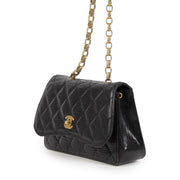 vintage Chanel Vintage Black Lizard Evening Bag 90ties
