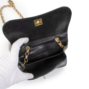 acheter en ligne seconde main Chanel Vintage Black Lizard Evening Bag