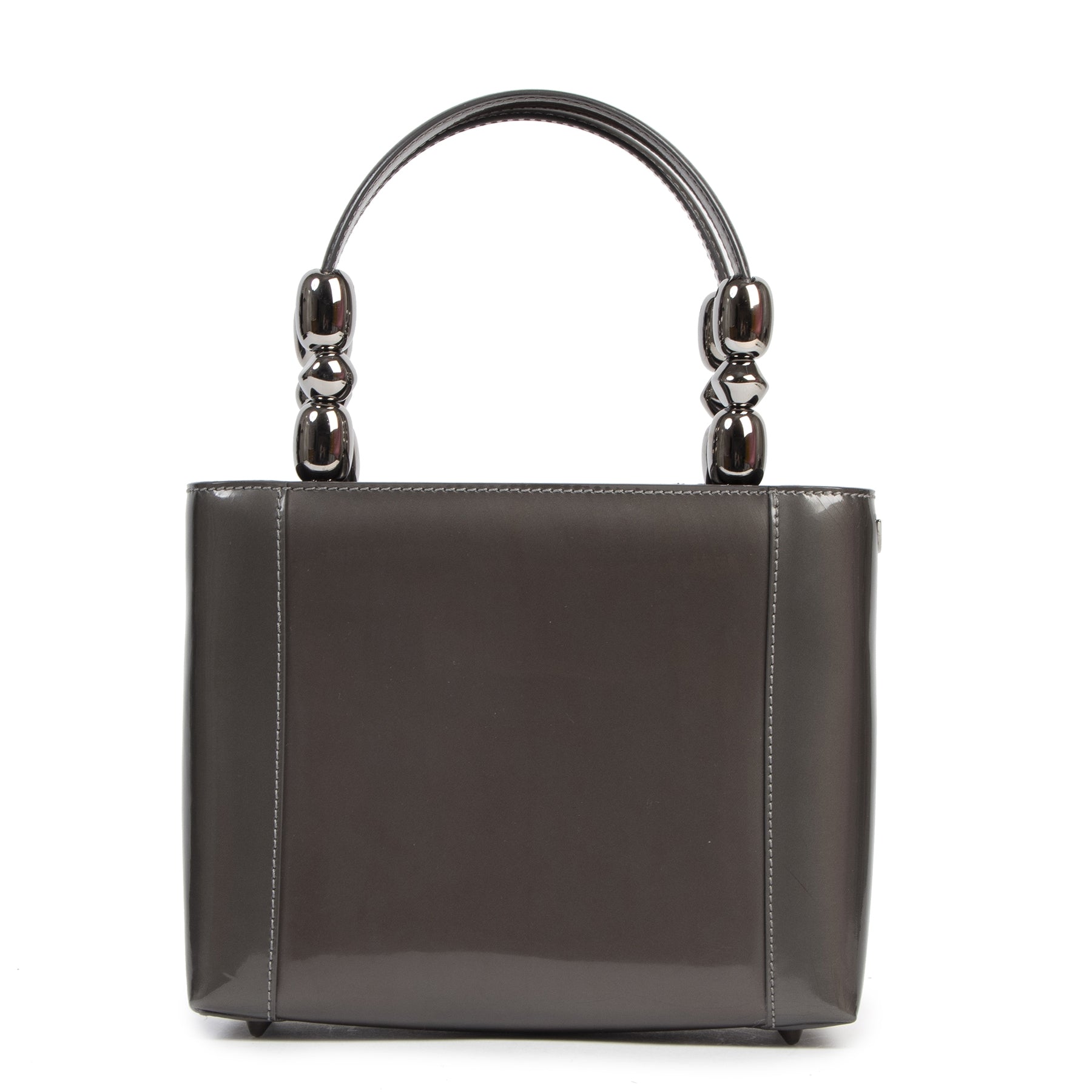 Authentic second-hand vintage Christian Dior Malice Grey Top Handle Bag buy online webshop LabelLOV