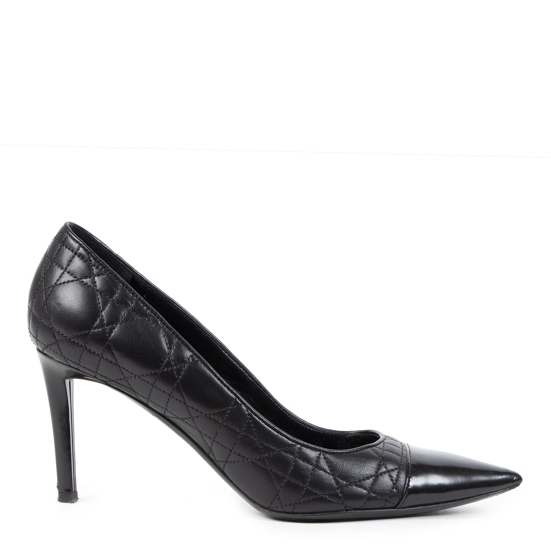 Authentic second-hand vintage Dior Black Quilted Cannage Heels - Size 40,5 buy online webshop LabelLOV
