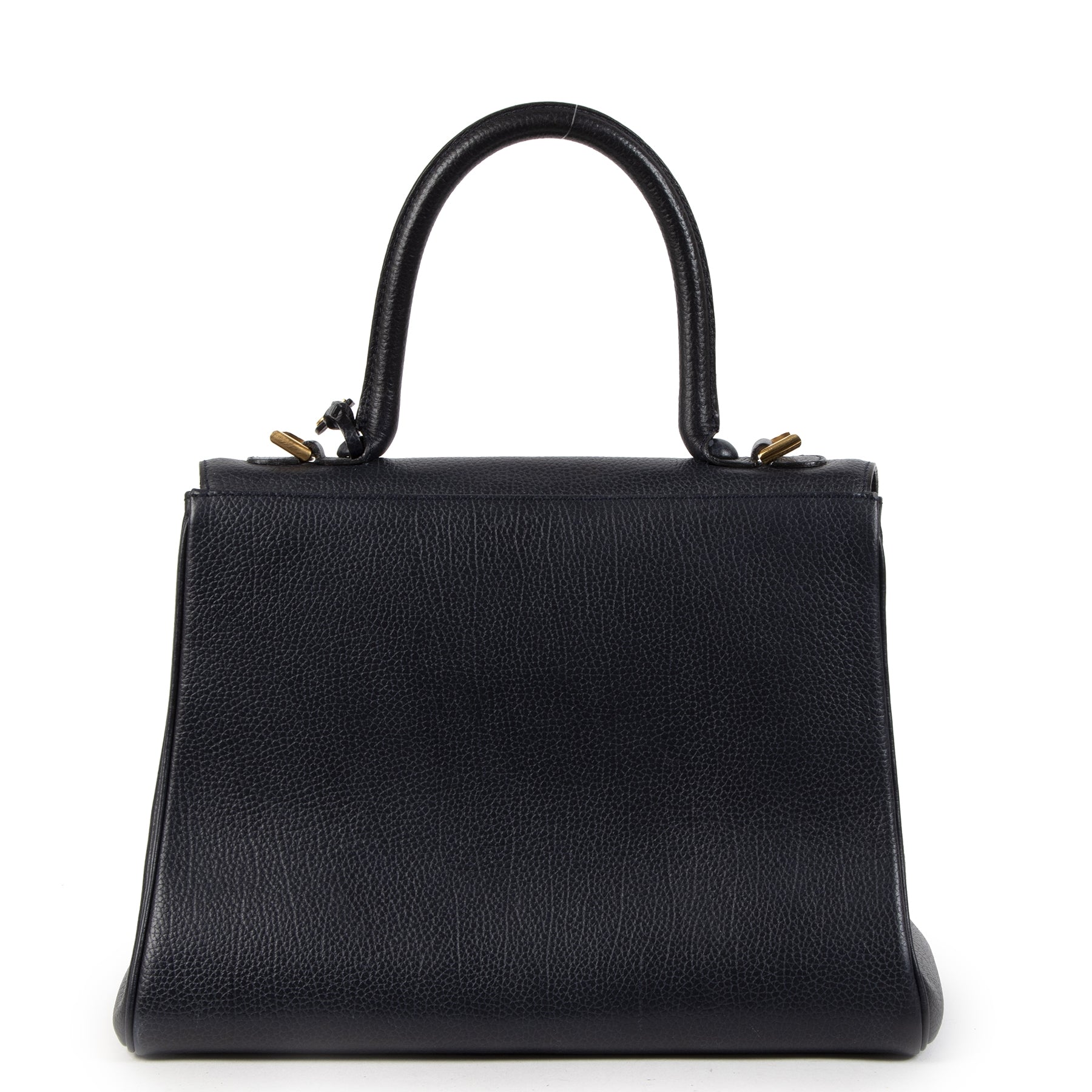 Acheter autentic Delvaux Dark Blue Brillant MM d'occasion au bon prix en toute sécurité LabelLOV boutique en ligne Anvers Belgique