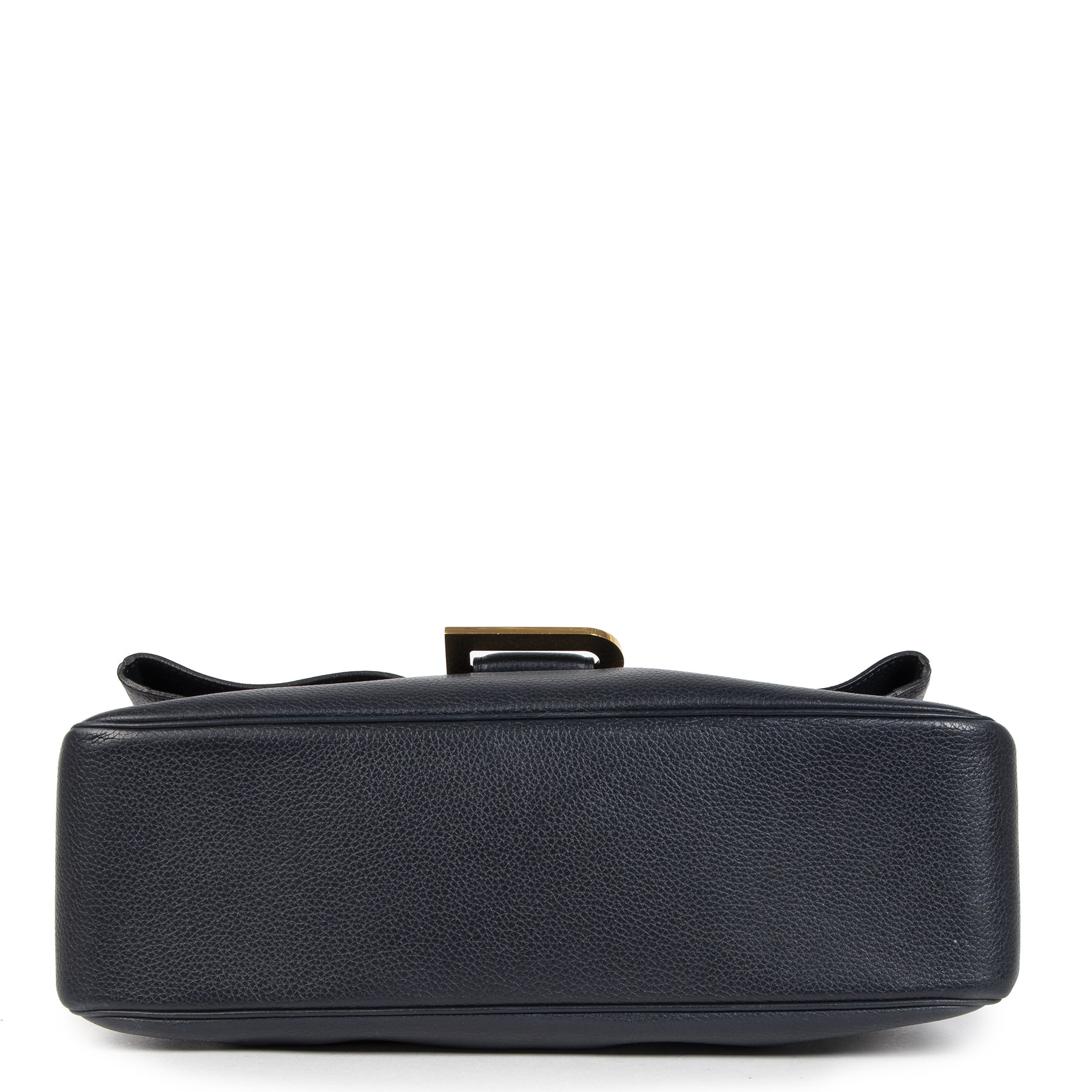 Authentic second-hand vintage Delvaux Blue Leather Crossbody Bag buy online webshop LabelLOV