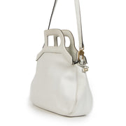 Authentic second-hand vintage Delvaux White D Top Handle Bag buy online webshop LabelLOV