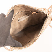 Shop the authentic Bottega Veneta Metallic Rose Gold Intrecciato Nodini Bag second hand on Labellov.com!