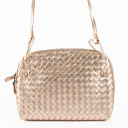 Shop the authentic Bottega Veneta Metallic Rose Gold Intrecciato Nodini Bag second hand on Labellov.com!