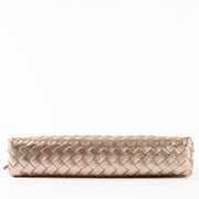 Shop the authentic Bottega Veneta Metallic Rose Gold Intrecciato Nodini Bag second hand on Labellov.com!