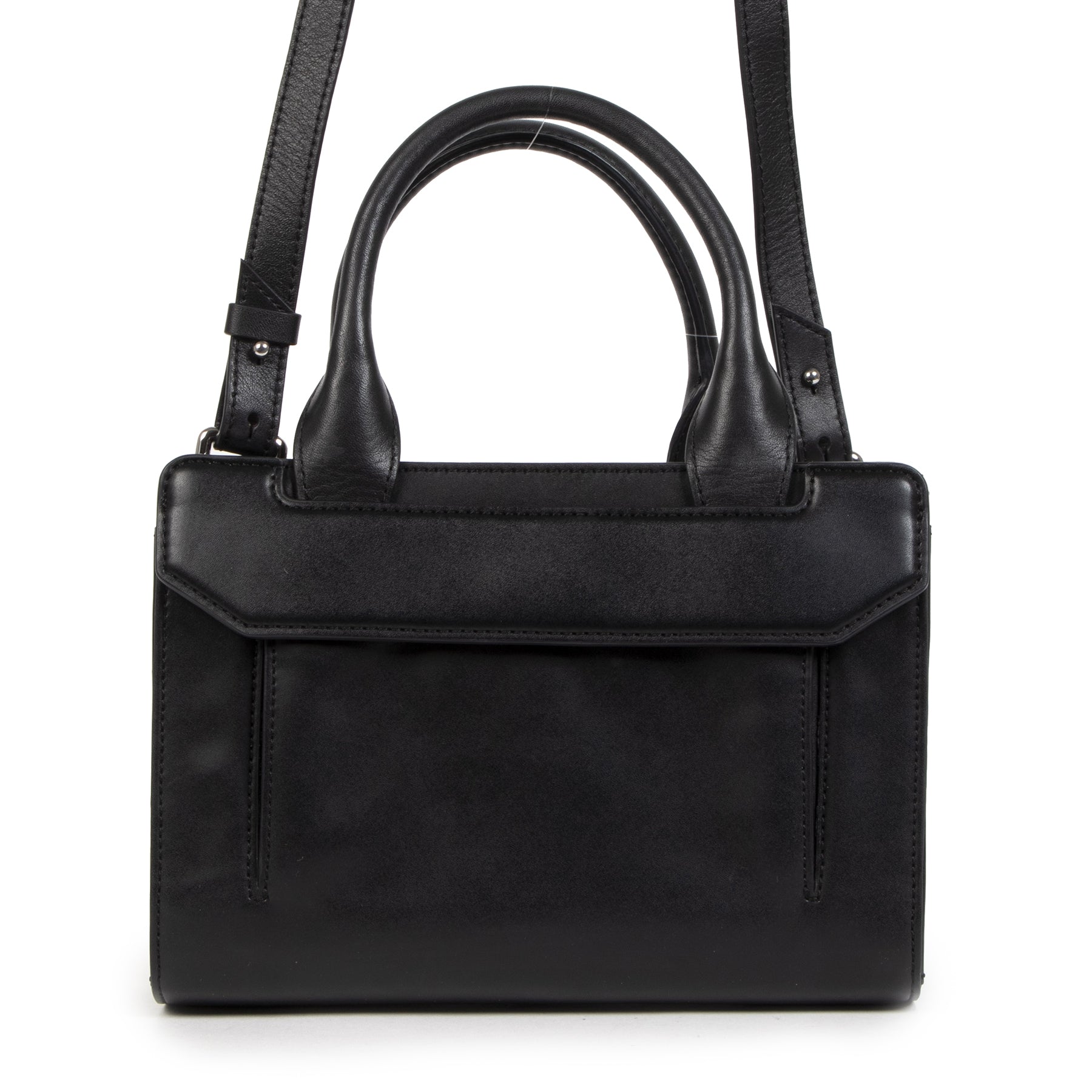 Alexander McQueen Black Leather Mini Addict Bag