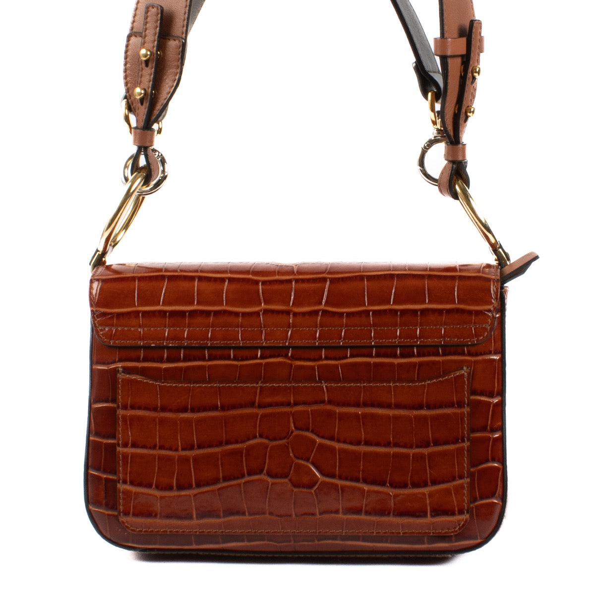 shop 100% authentic second hand Chloé Brown Crocodile Embossed Small C Bag on Labellov.com