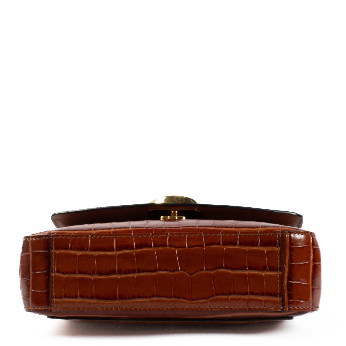shop 100% authentic second hand Chloé Brown Crocodile Embossed Small C Bag on Labellov.com