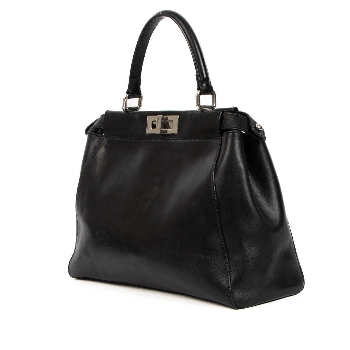 Fendi Black Leather/Python Peekaboo Monster Bag
