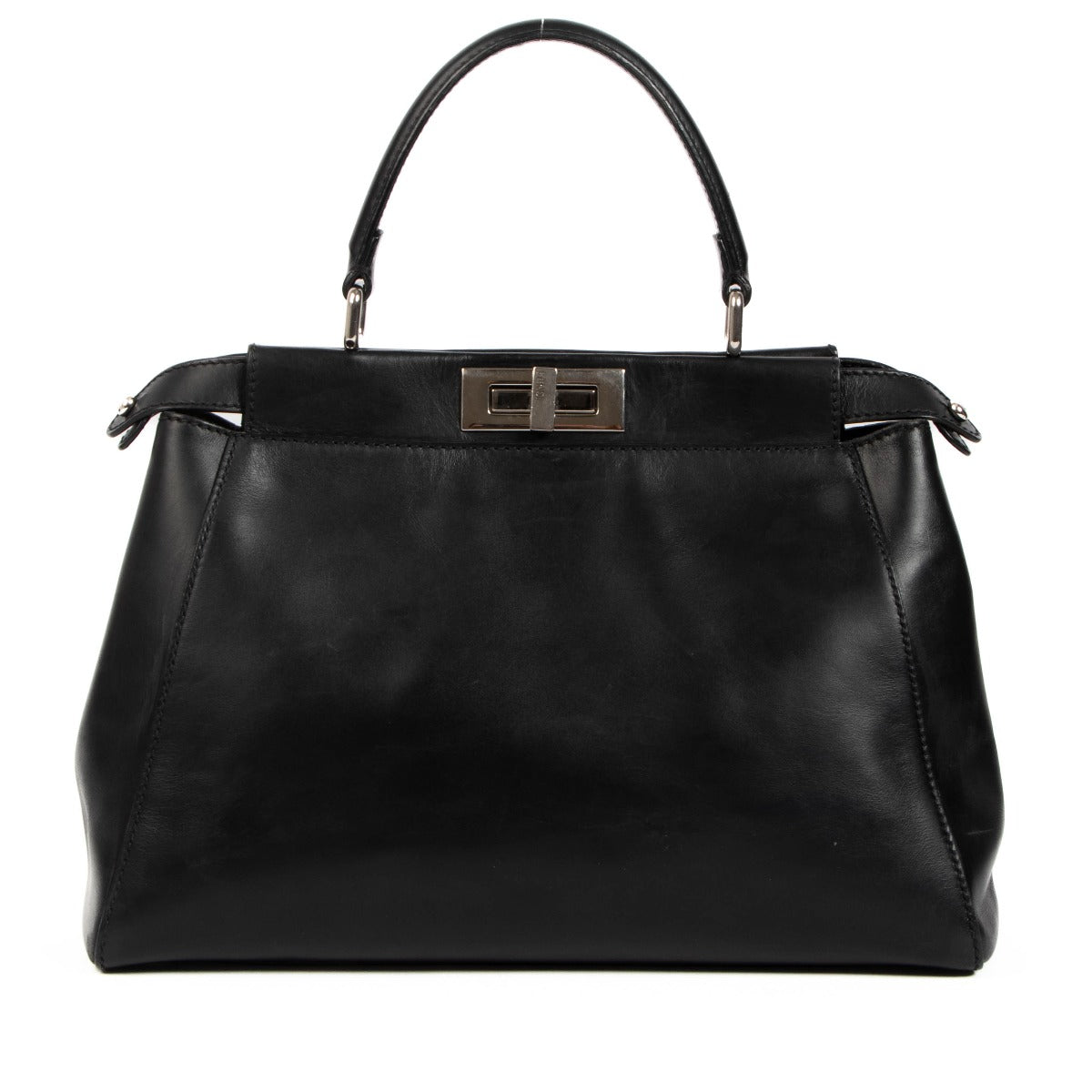 Fendi Black Leather/Python Peekaboo Monster Bag