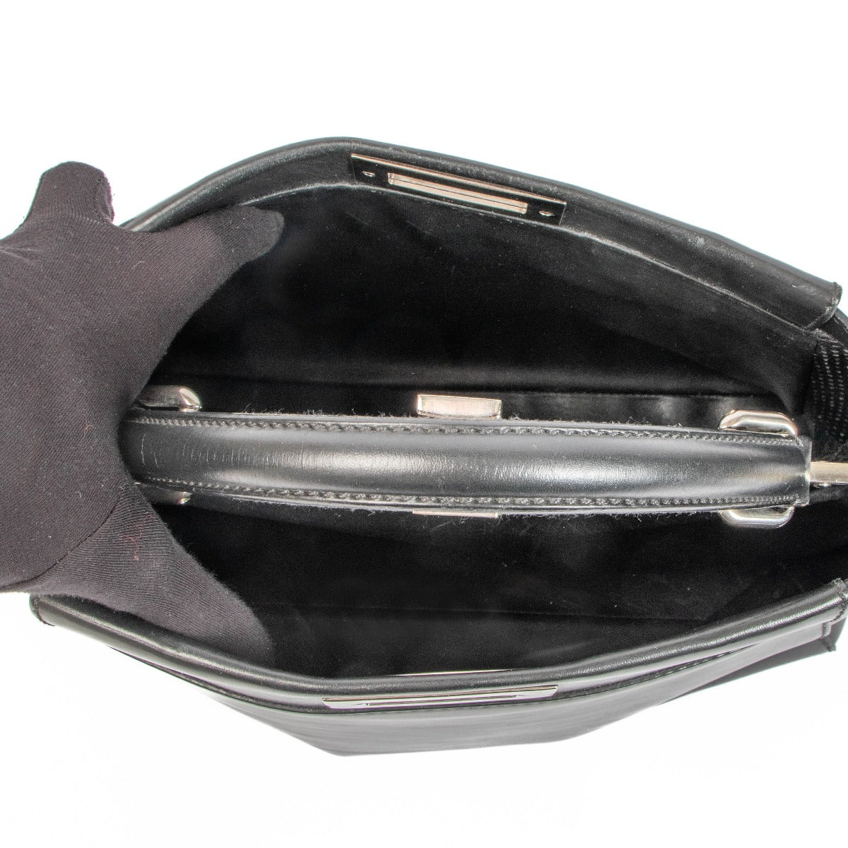 Fendi Black Leather/Python Peekaboo Monster Bag