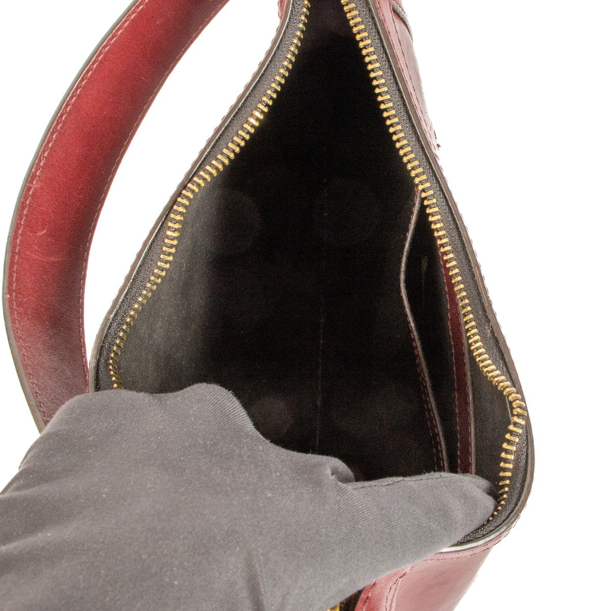Sac hobo Naoko clouté en cuir bordeaux Isabel Marant
