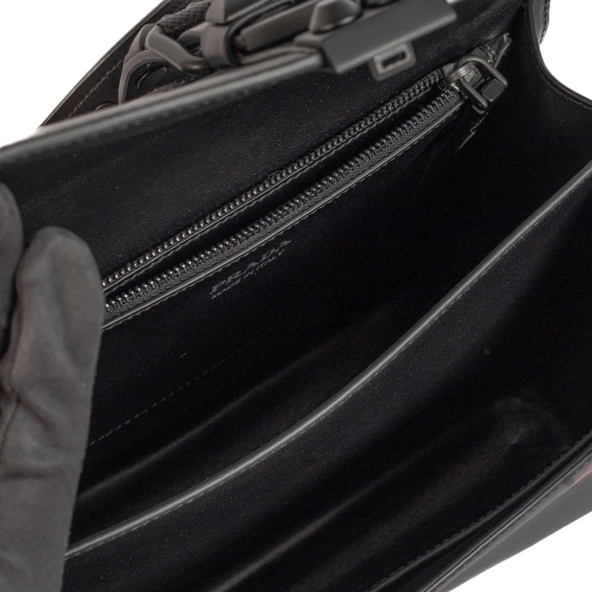 shop 100% authentic second hand Prada Saffiano City Lights Print Studded Elektra Shoulder Bag on Labellov.com