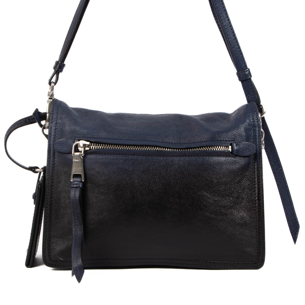 shop 100% authentic second hand Prada Blue Leather Small Etiquette Bag on Labellov.com
