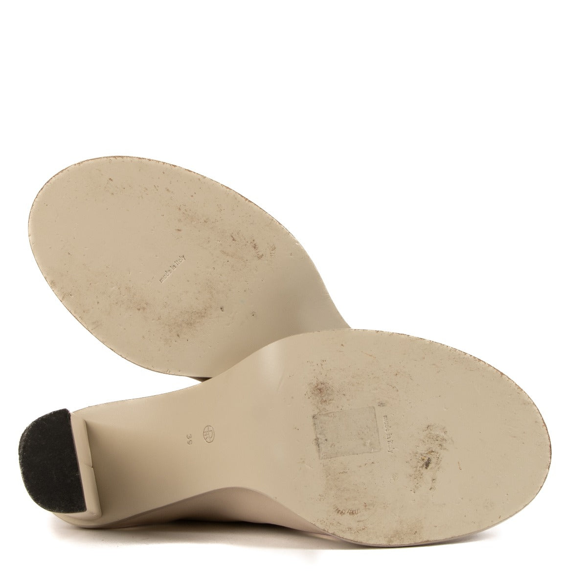 The Row Bottines Teatime beiges boutonnées en cuir d'agneau - Taille 39