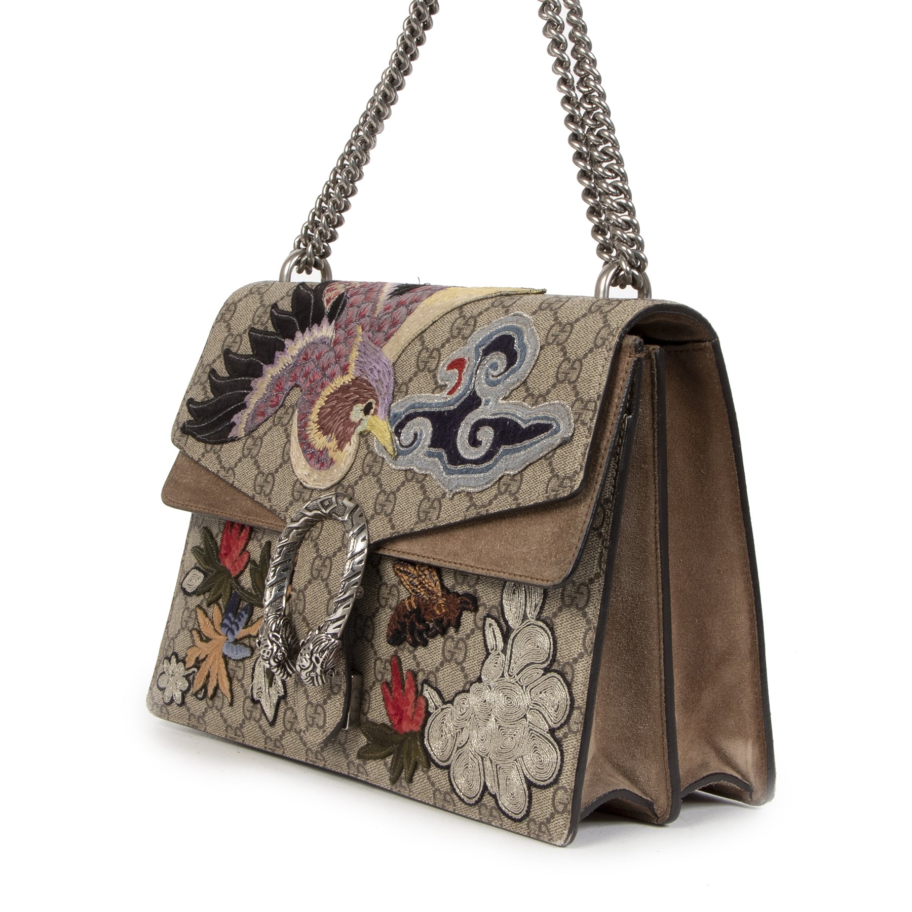 Koop en verkoop uw authentieke Gucci Medium Dionysus Bird Embroidered Shoulder Bag
