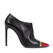 Authentic secondhand Saint Laurent Black Red Cap Toe Ankle Boots - size 39,5 designer shoes designer brands fashion safe secure online shopping worldwide shipping