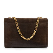 Authentieke Tweedehands Saint Laurent Brown Suede Small Classic Kate Tassel Satchel juiste prijs veilig online shoppen luxe merken webshop winkelen Antwerpen België mode fashion