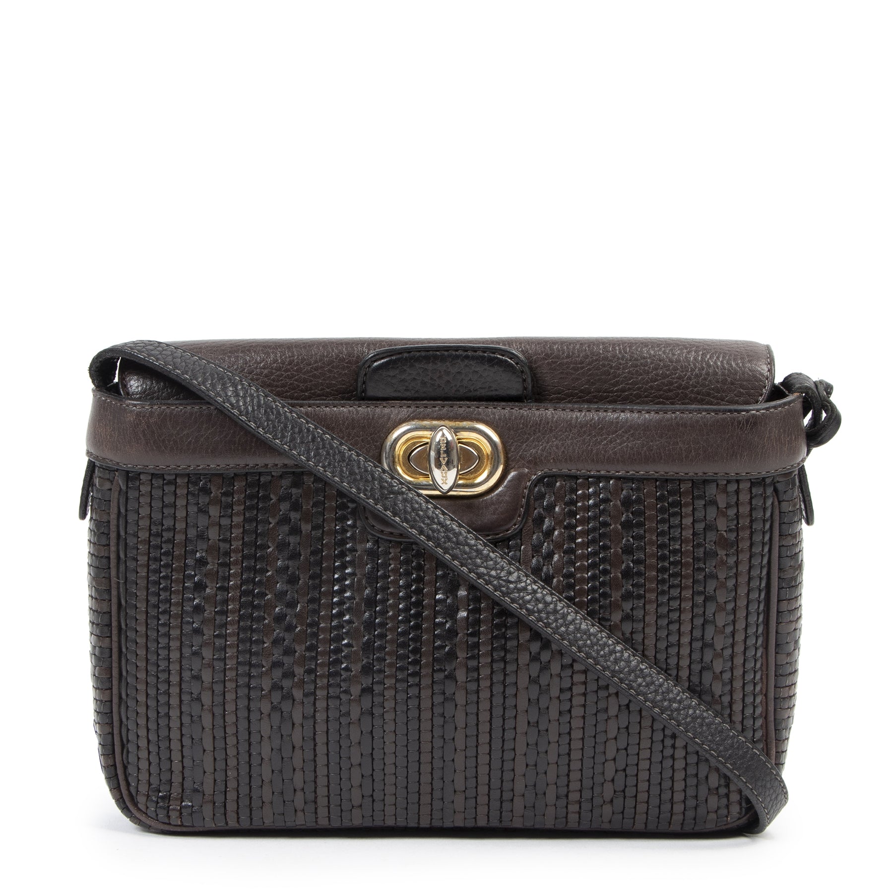 Authentic second-hand vintage Delvaux Toile De Cuir Crossbody Bag buy online webshop LabelLOV