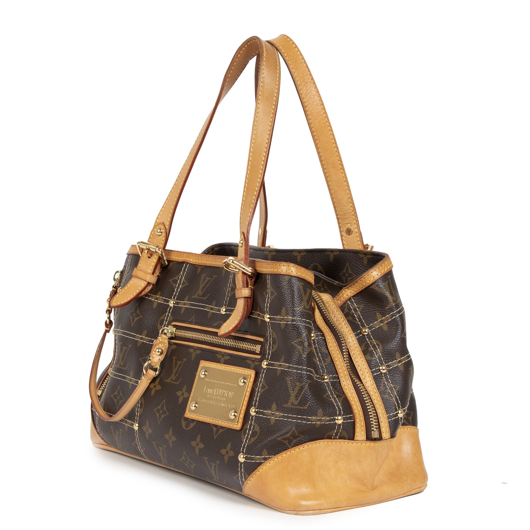 Authentic second-hand vintage Louis Vuitton Limited Edition Riverting Monogram Shoulder Bagbuy online webshop LabelLOV