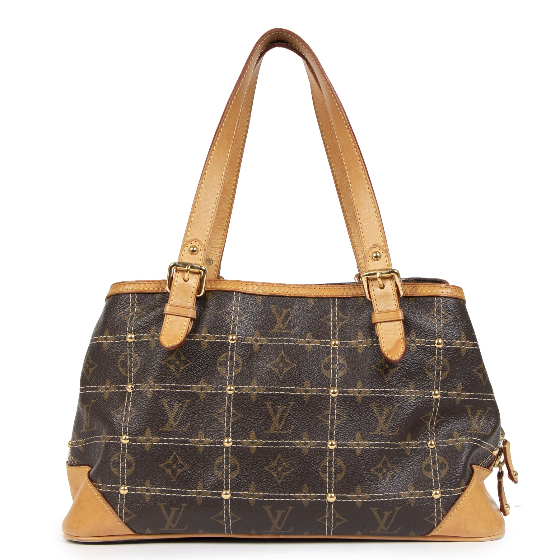 Authentieke tweedehands vintage Louis Vuitton Limited Edition Riverting Monogram Shoulder Bag koop online webshop LabelLOV