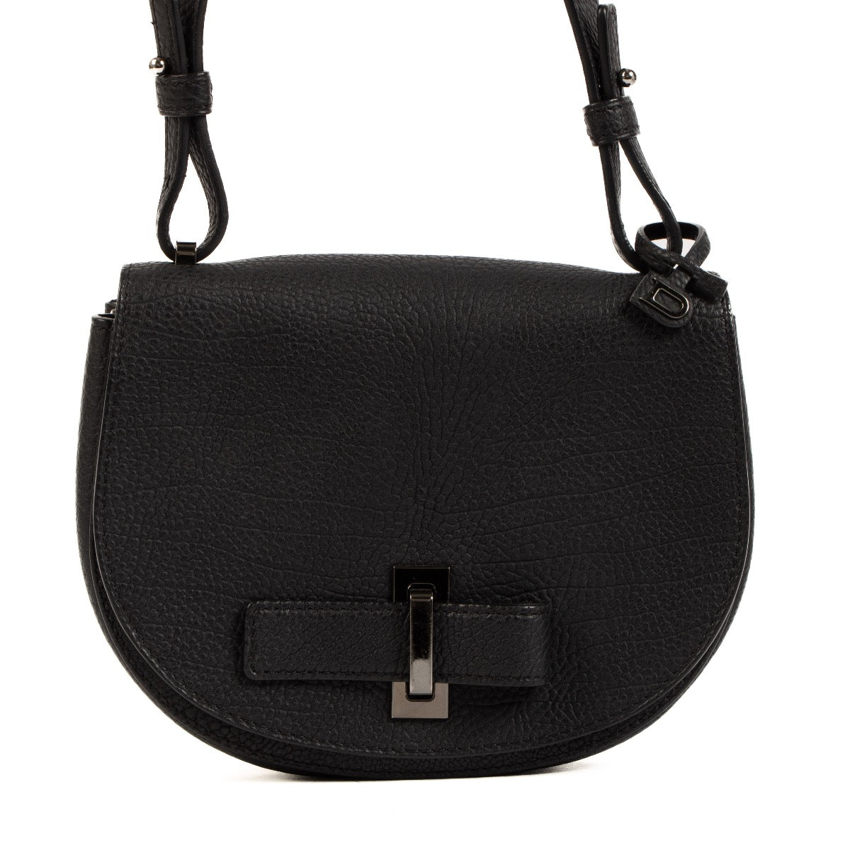 Shop 100% Delvaux Black Crispy Calf Mini Le Mutin Crossbody Bag on Labellov.com