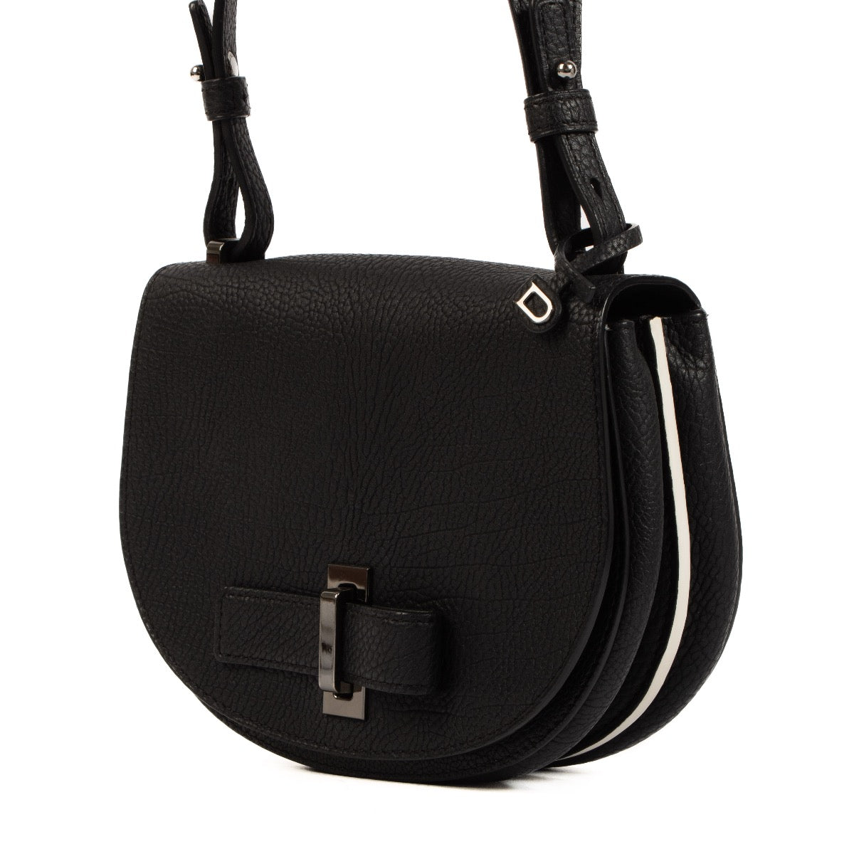 Shop 100% Delvaux Black Crispy Calf Mini Le Mutin Crossbody Bag on Labellov.com