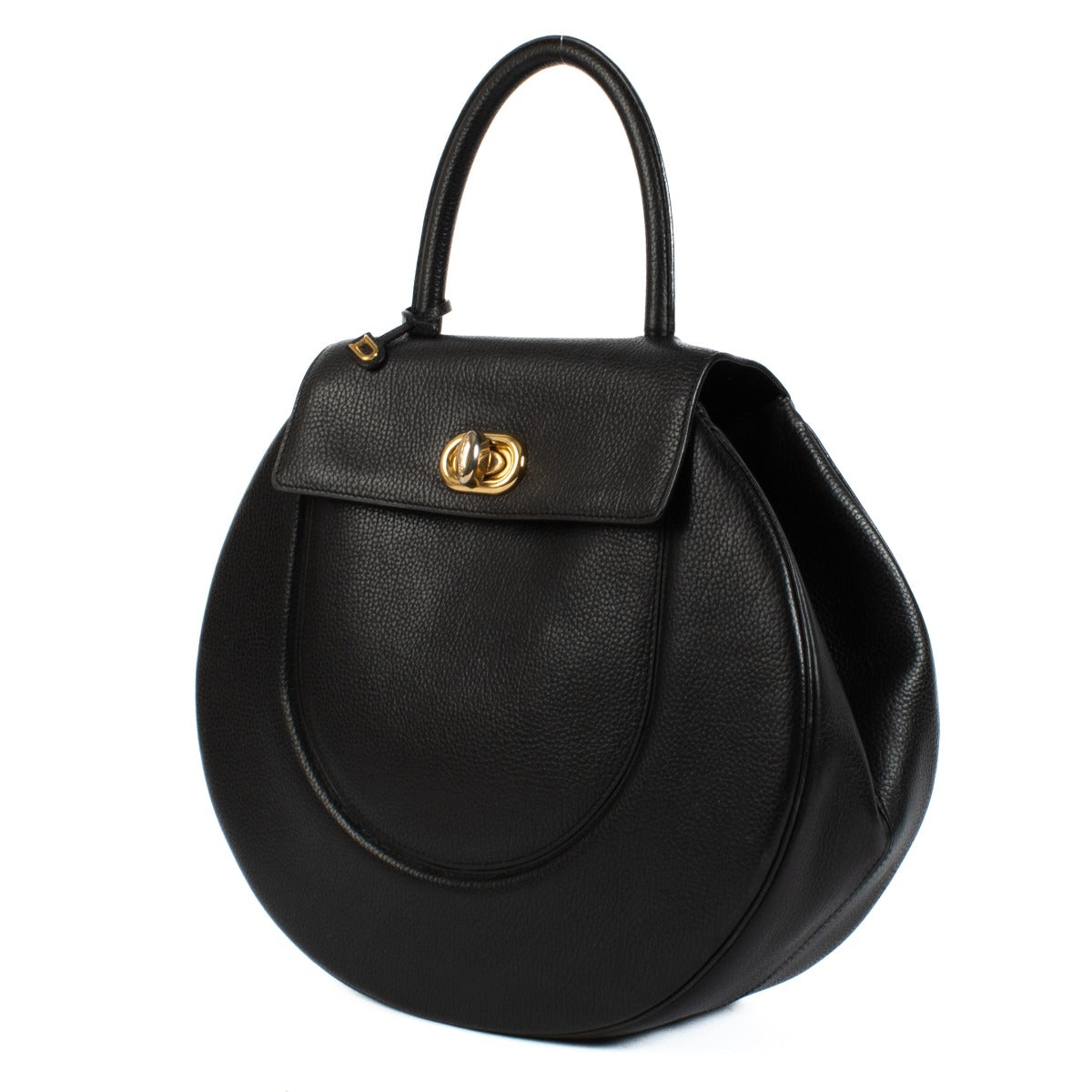 Shop 100% authentic Delvaux Black Leather Extase Galop Top Handle Bag at Labellov.com.