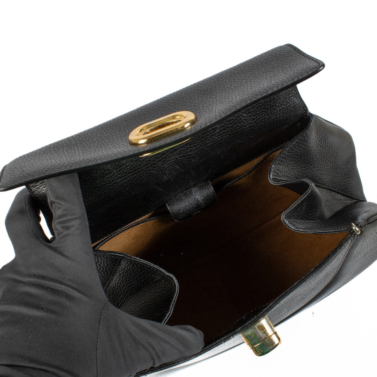 Shop 100% authentic Delvaux Black Leather Extase Galop Top Handle Bag at Labellov.com.