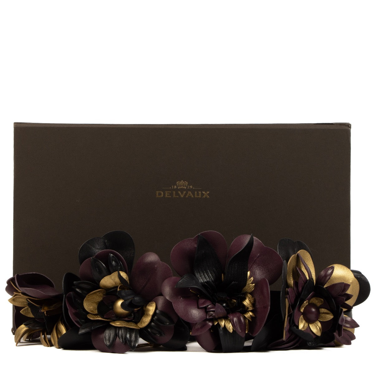 Shop 100% authentic second-hand Delvaux Black Floral Applique Bag Strap on Labellov.com