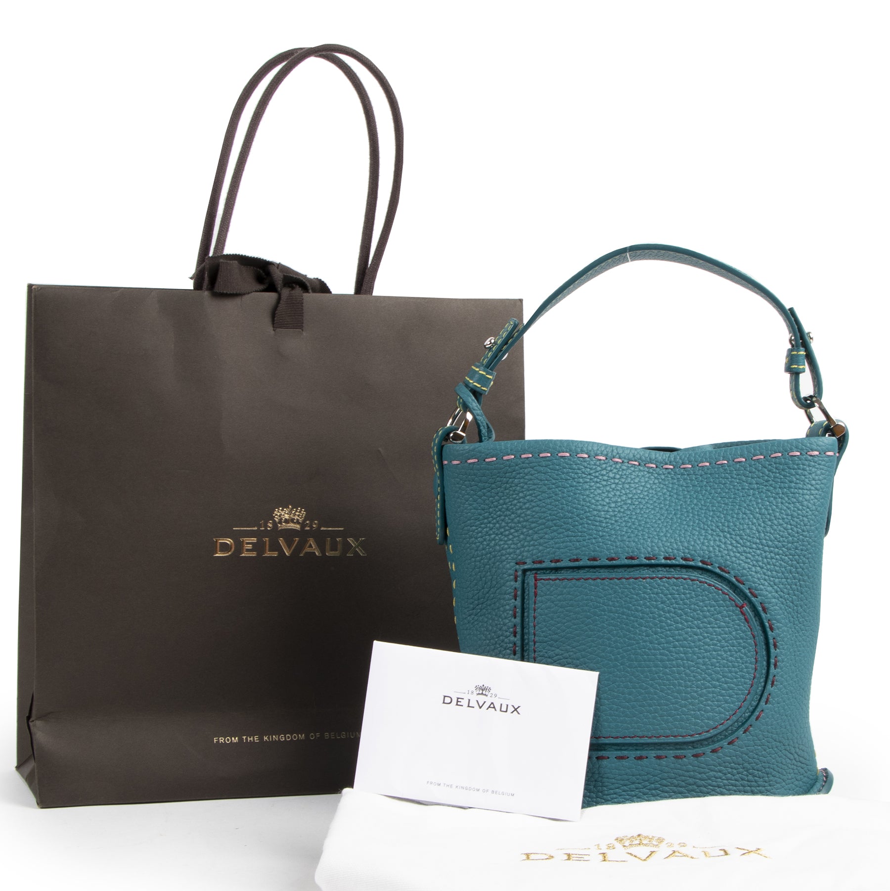 Authentic secondhand Delvaux Peacock Le Pin Mini Bucket Bag designer bags fashion luxury vintage webshop safe secure online shopping