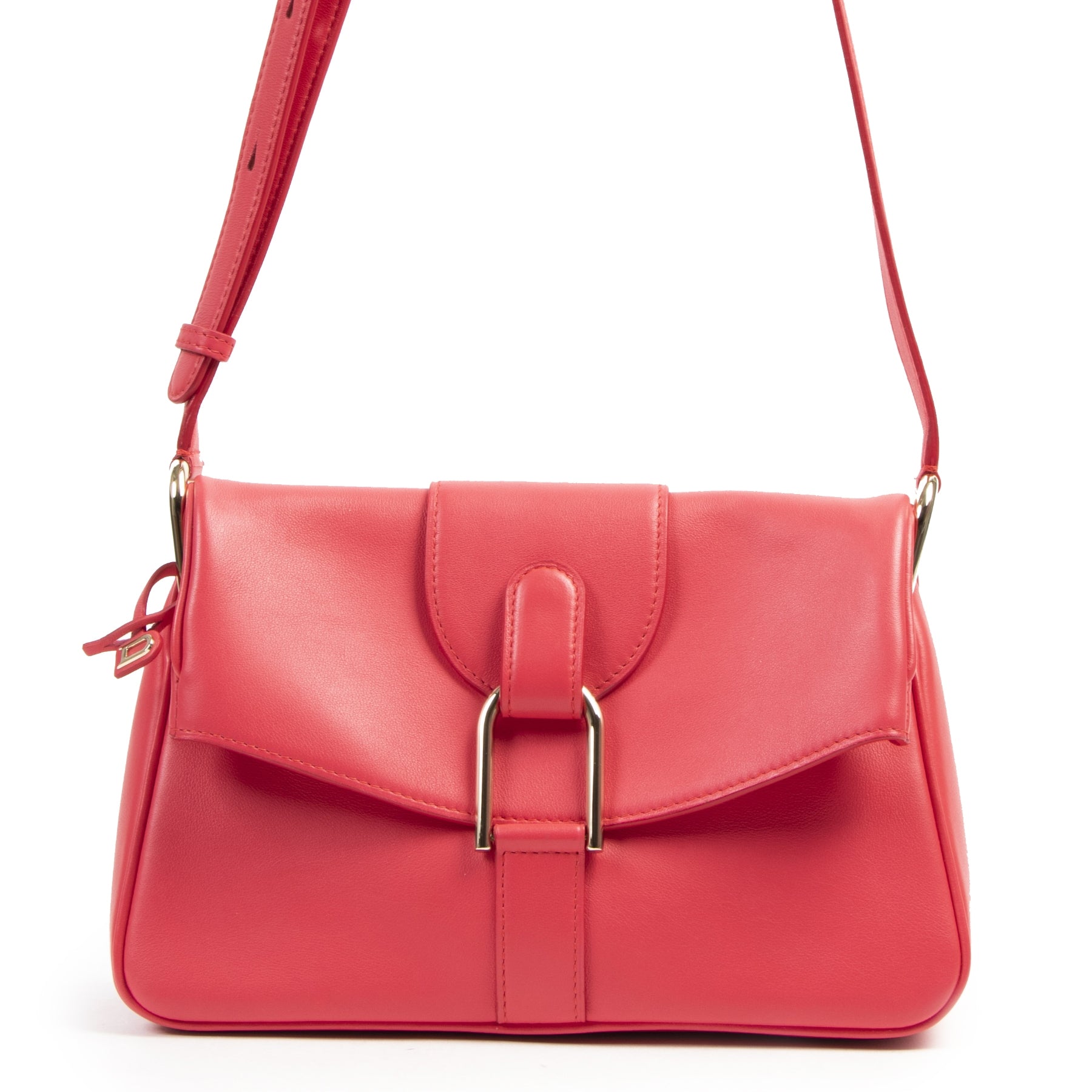 Authentique seconde-main vintage Delvaux Red Givry Crossbody Bag achète en ligne webshop LabelLOV