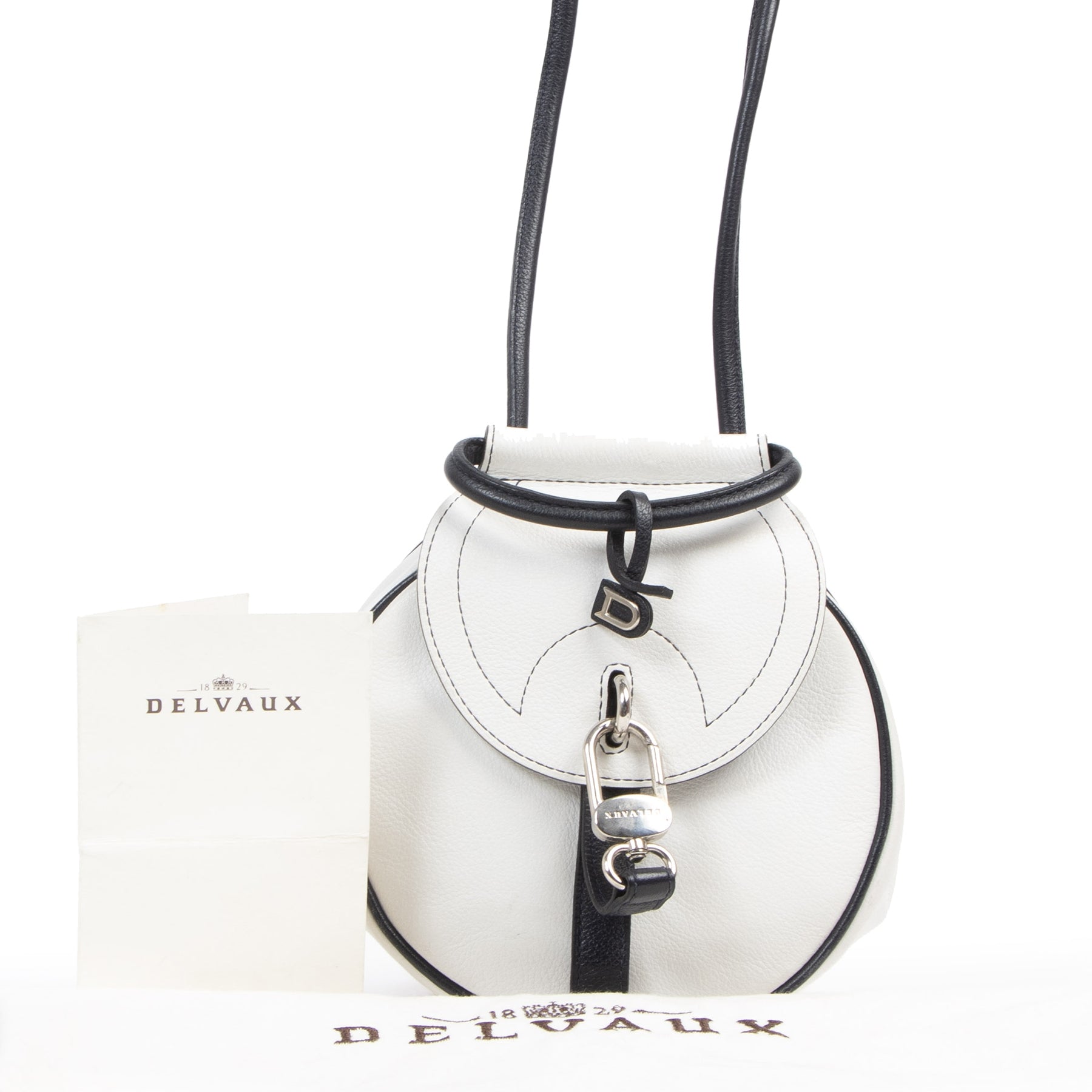 Delvaux Cerceau Mini White Crossbody Bag