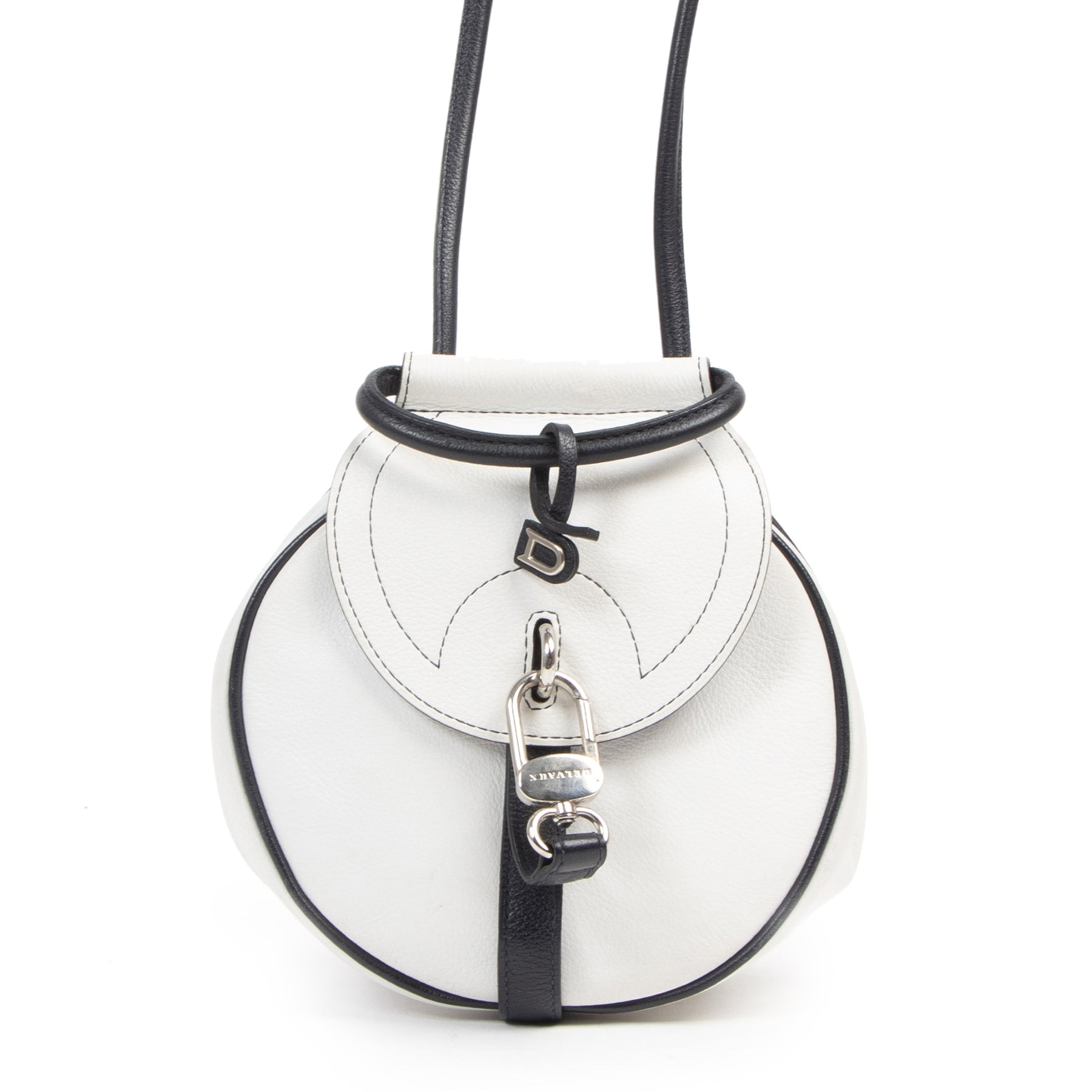 Delvaux Cerceau Mini White Crossbody Bag