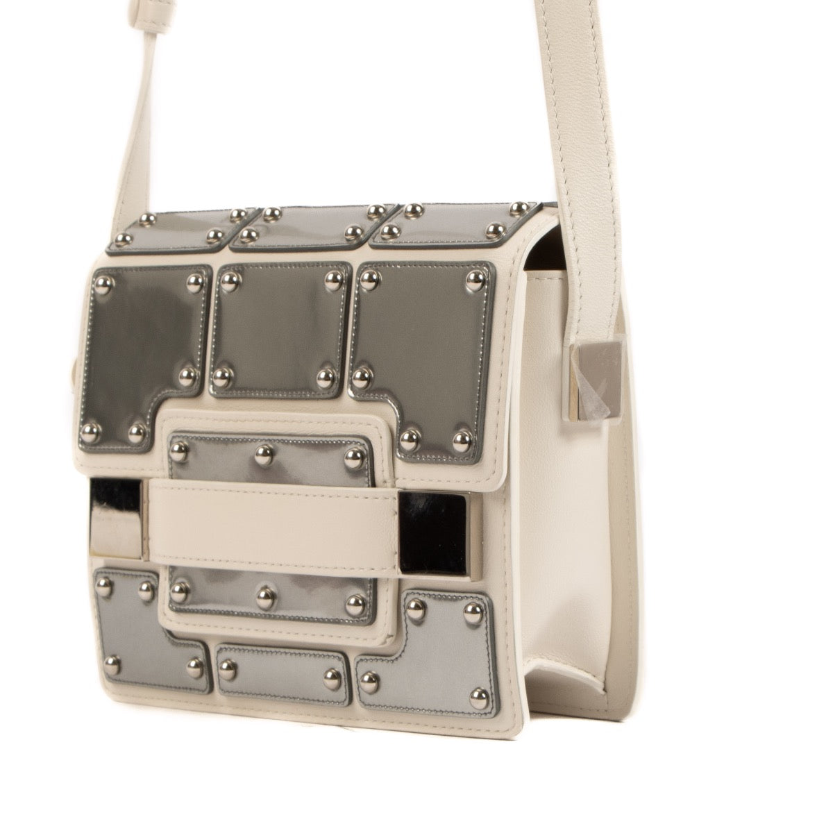 Shop 100% authentic second-hand Delvaux White Iron Shield Madame Mini Bag on Labellov.com