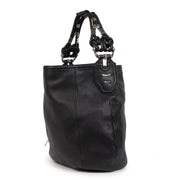 Authentic second-hand vintage Gucci Black Techno XL Hobo Bag buy online webshop LabelLOV