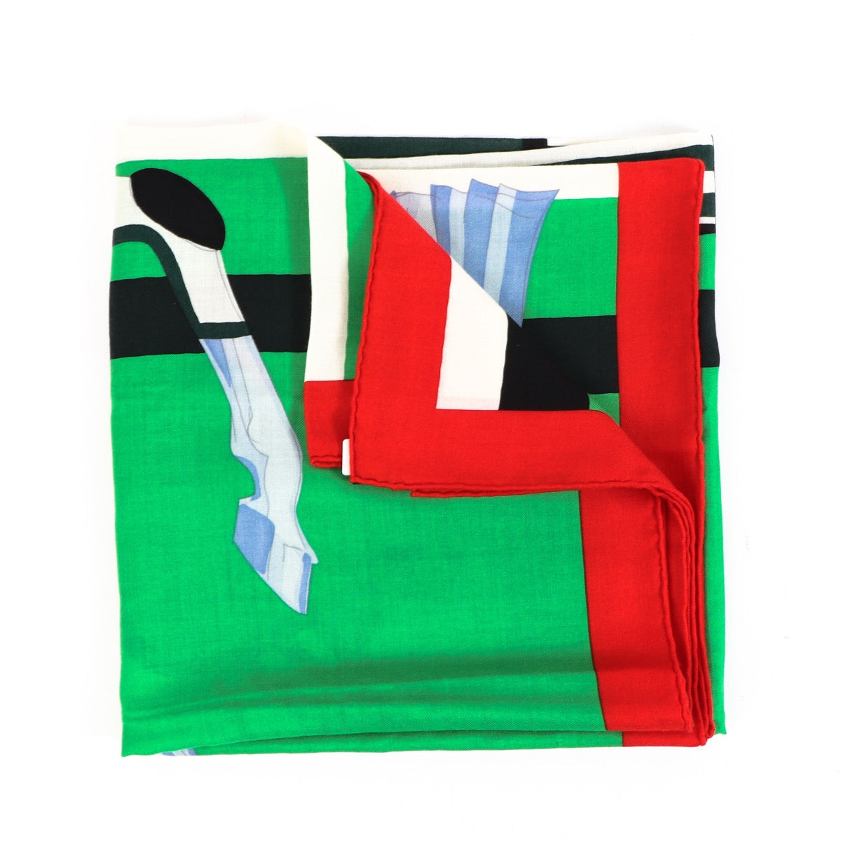 Buy an authentic Hermès Cheval a La Couverture Cashmere/Silk Scarf in excellent condition at Labellov in Antwerp.