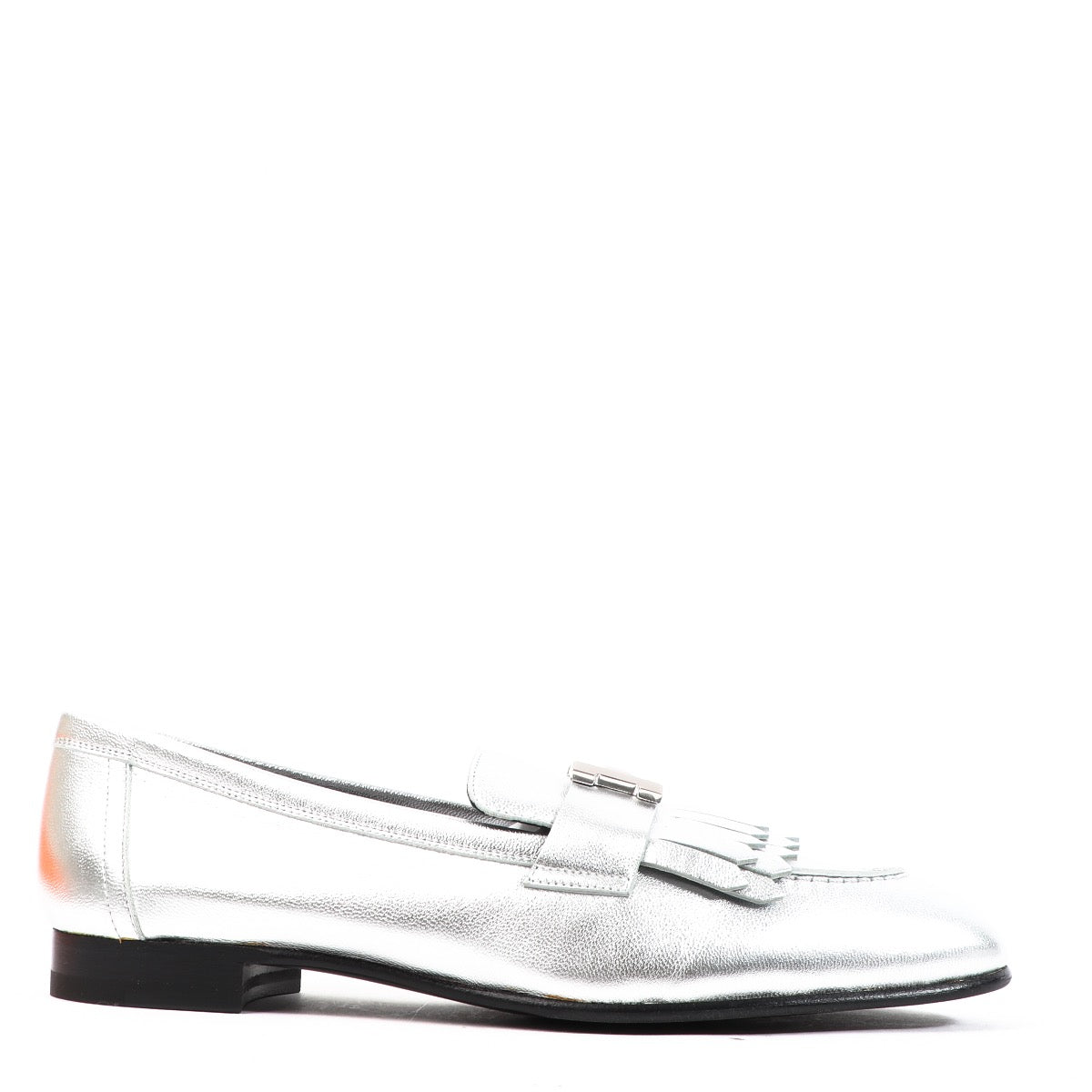Hermès Silver Royal Loafers