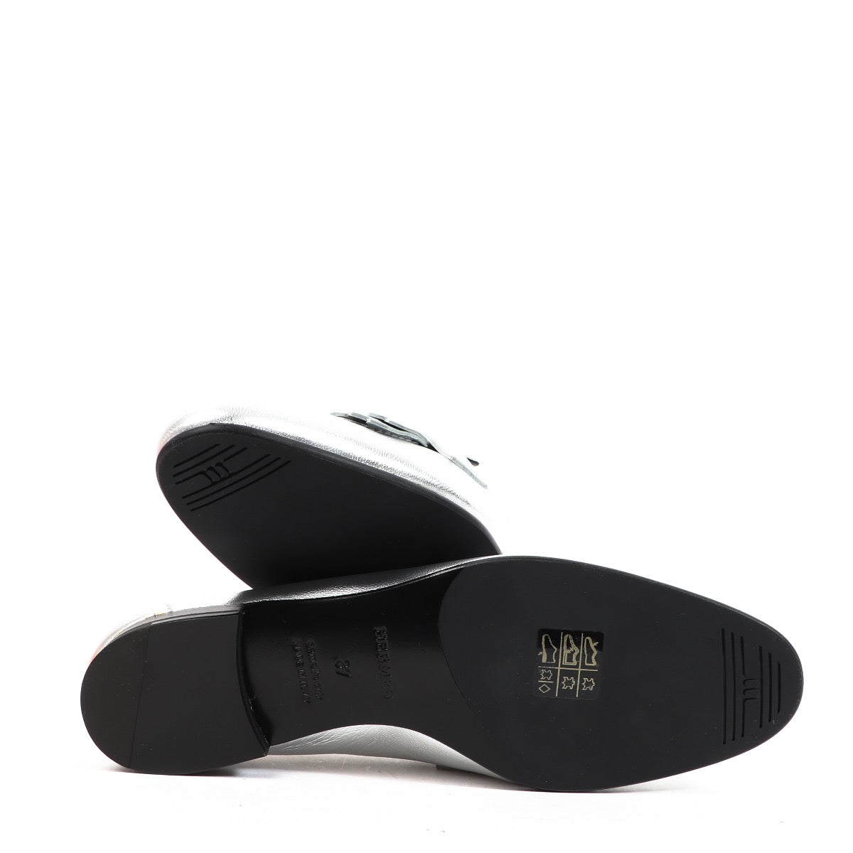 Hermès Silver Royal Loafers - Size 37