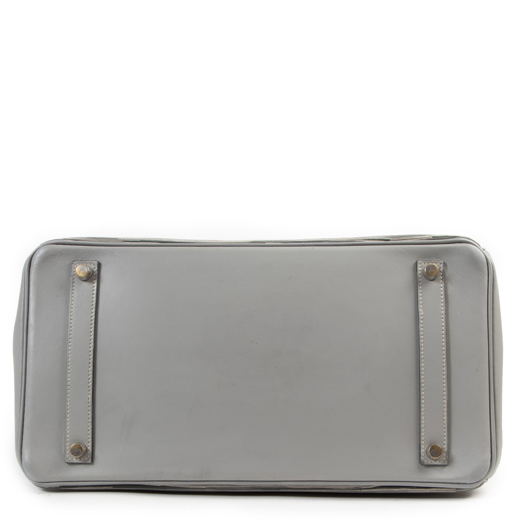 Hermès Birkin vibrato 35cm gris perle box calf BRUSHED hardware