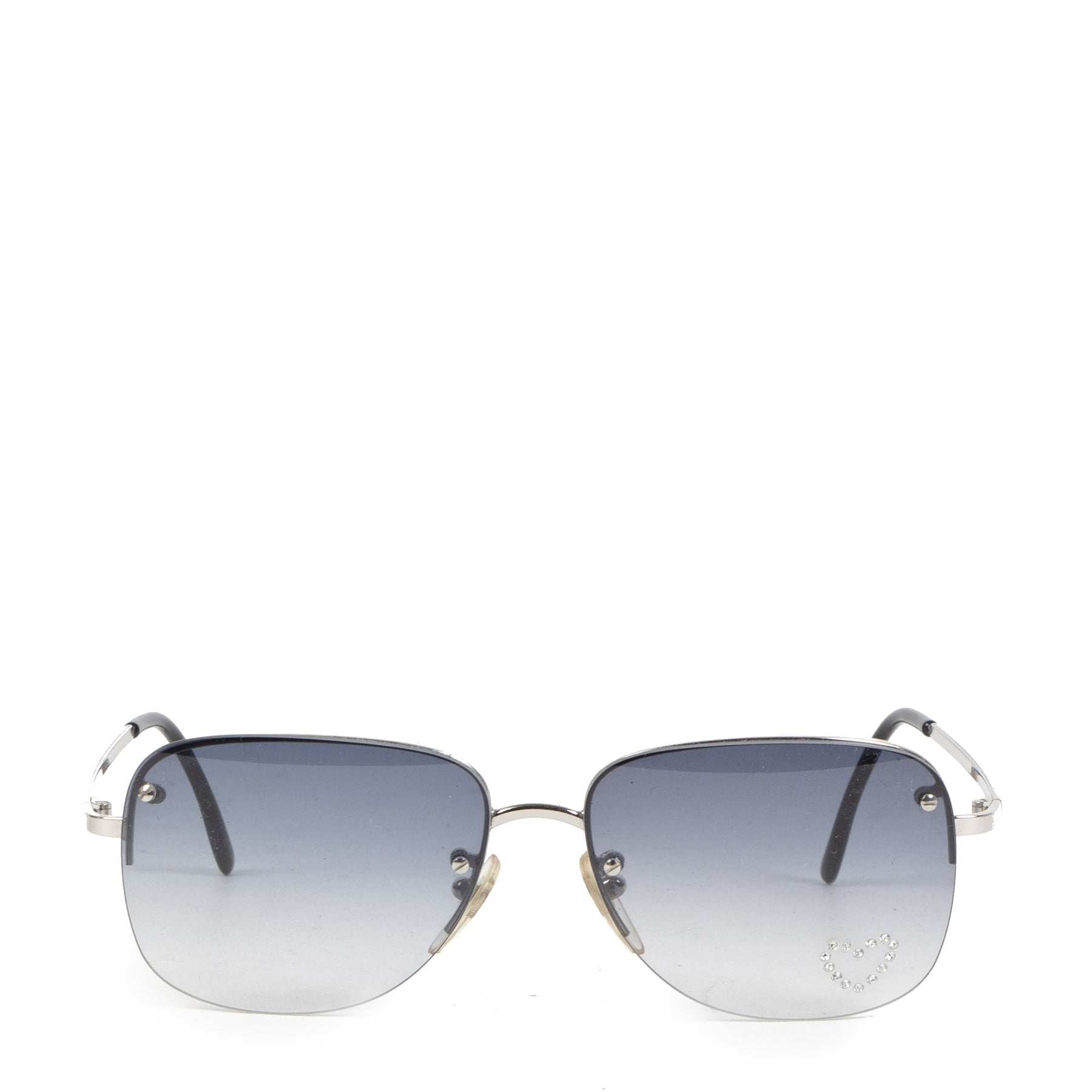 Authentieke Tweedehands Chloé Blue Rhinestone Swarovski Sunglasses juiste prijs veilig online shoppen luxe merken webshop winkelen Antwerpen België mode fashion