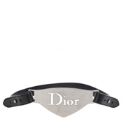 Authentic secondhand Dior Black Silver Logo Belt - Size 85 designer accessories designer brands fashion luxury vintage webshop safe secure online shopping worldwide shipping delivery
