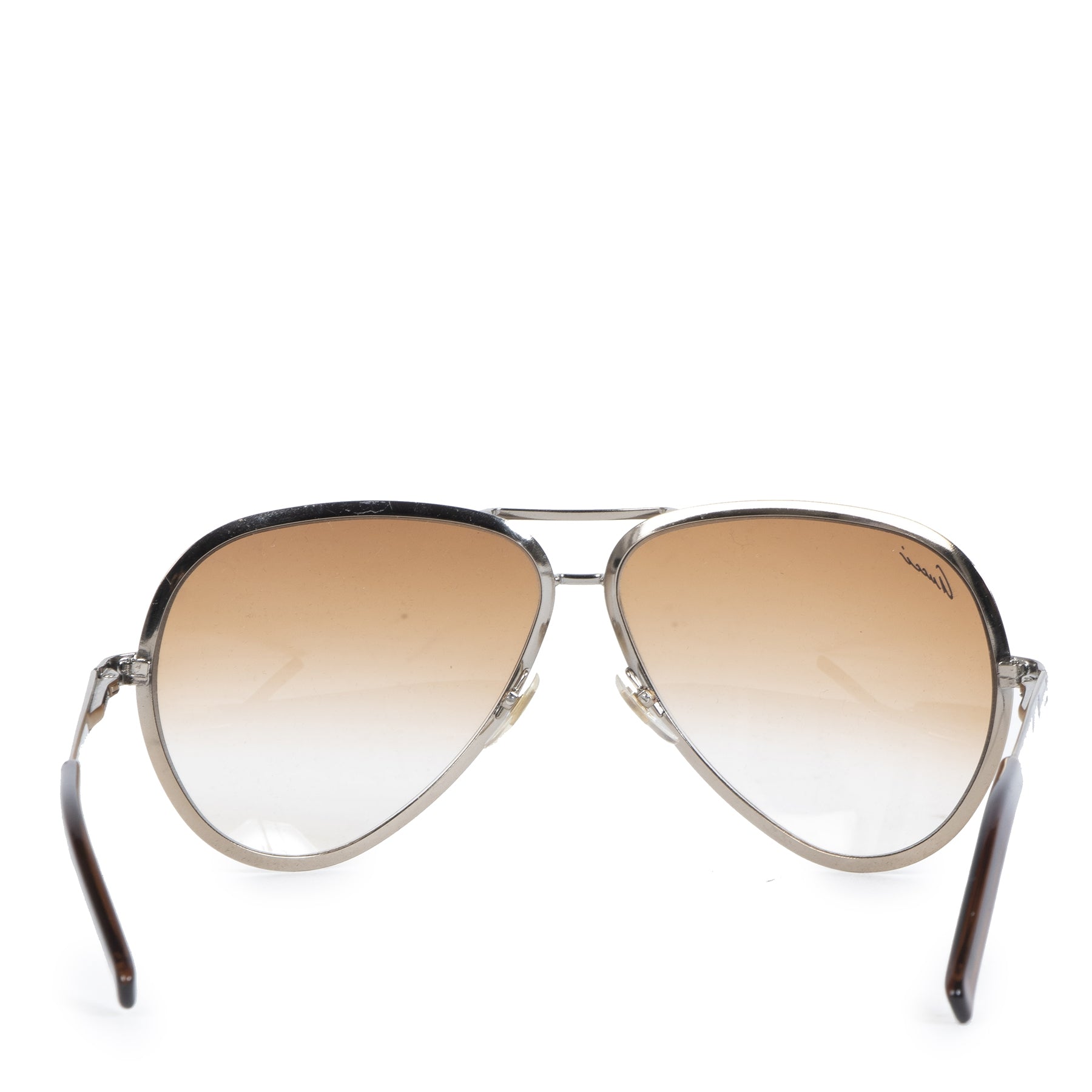 Authentic secondhand Gucci Brown Gradient Aviator Sunglasses designer accessories fashion luxury vintage webshop safe secure online shopping worldwide shipping delivery Antwerp Belgium