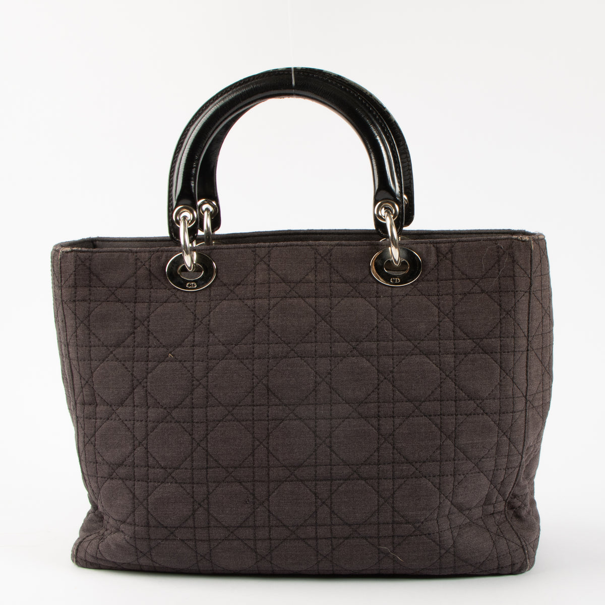Christian Dior Black Fabric Medium Lady Dior Bag