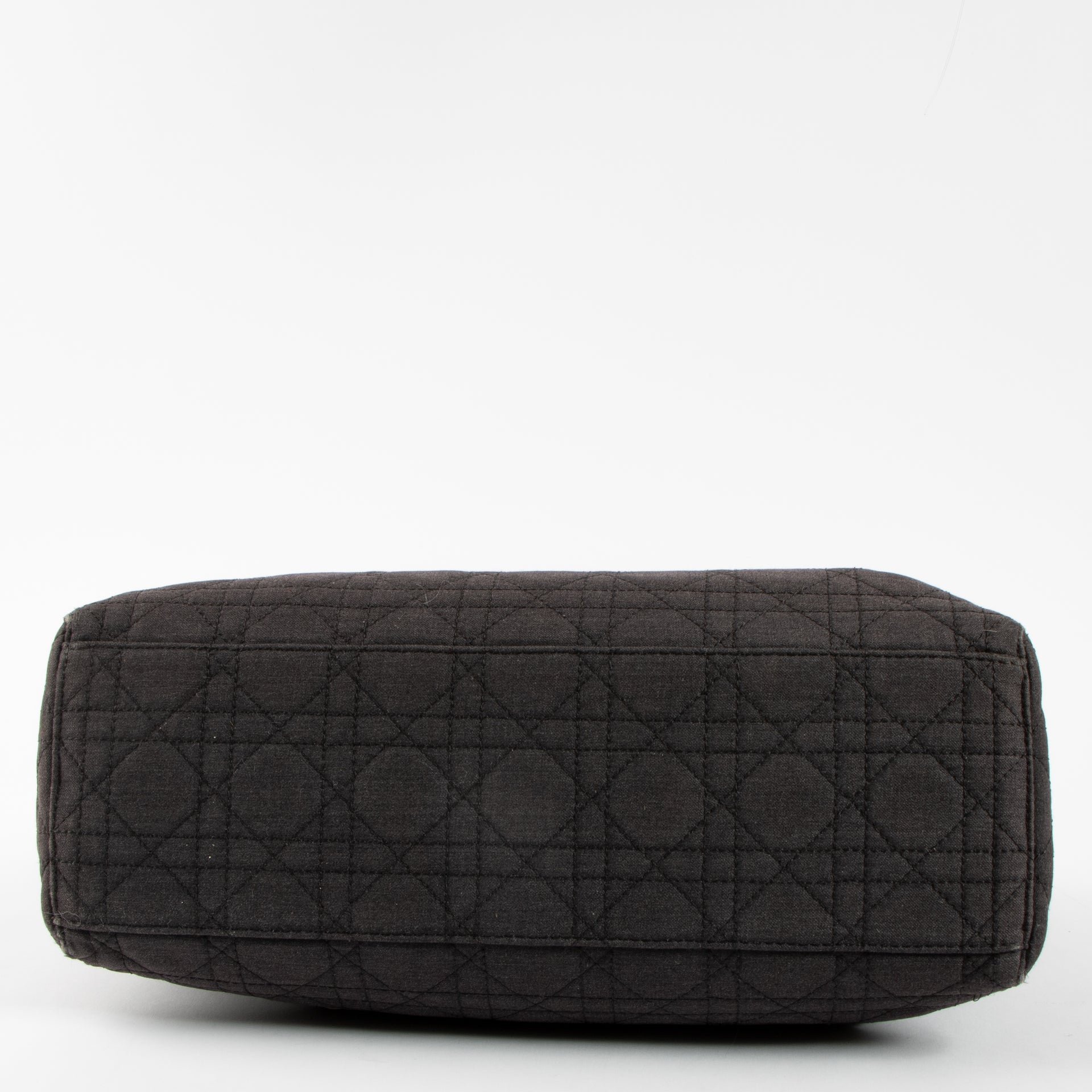 Christian Dior Black Fabric Medium Lady Dior Bag