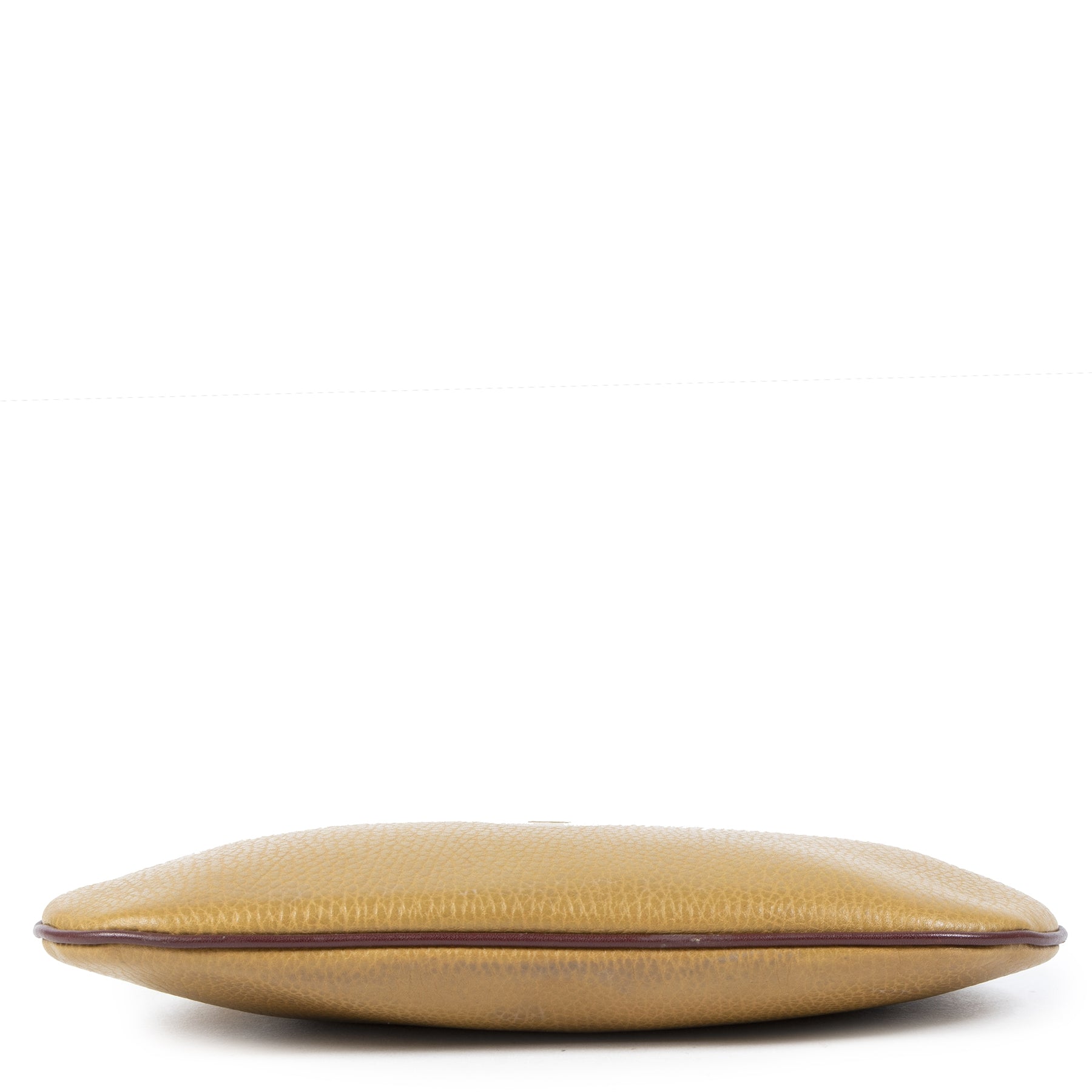 Authentic secondhand Cartier Yellow Mustard Pouch designer accessories bags designer brands fashion luxury vintage webshop safe secure online shopping worldwide shipping delivery Antwerp Belgium