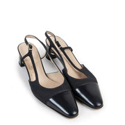 Buy a 100% authentic pair of second hand Chanel Black Slingback heels Size 37,5 at Labellov