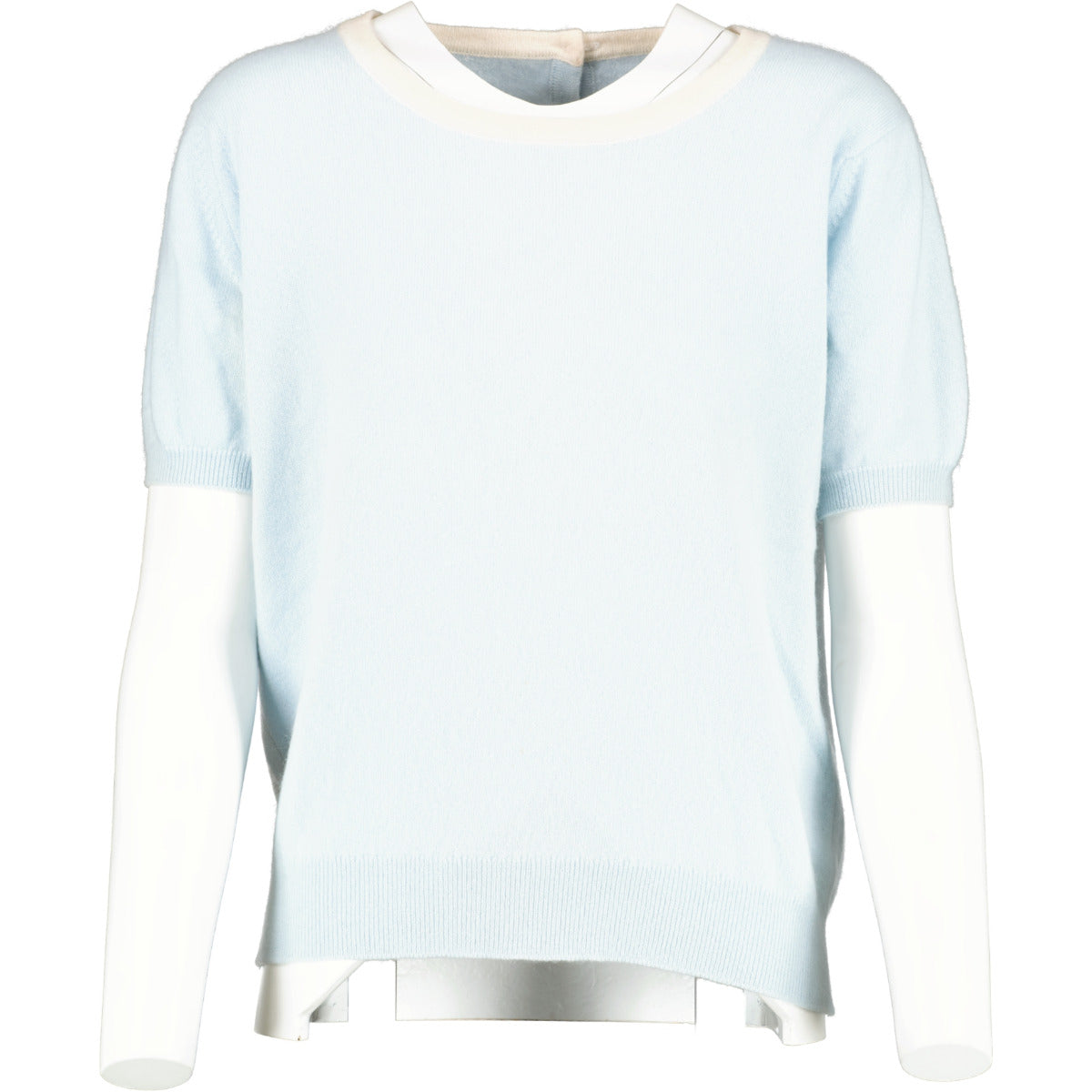 shop authentic second hand designer Chanel Vintage Baby Blue Cashmere Cardigan & Pullover Set at Labellov