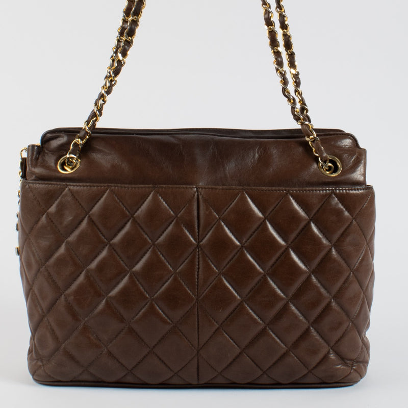 Shop 100% authentic second hand Chanel Brown Vintage Tote Bag on Labellov.com